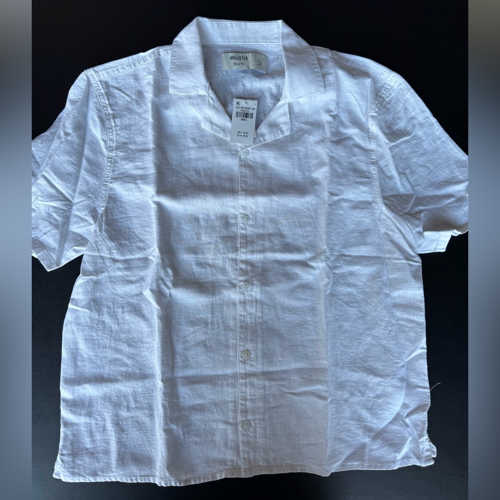 Hollister Boxy Fit Linen Shirt - Size Small - New with Tags
